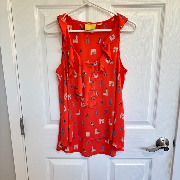 Anthropologie MAEVE Auriele Eiffel Tower Tank - Picture 3 of 7